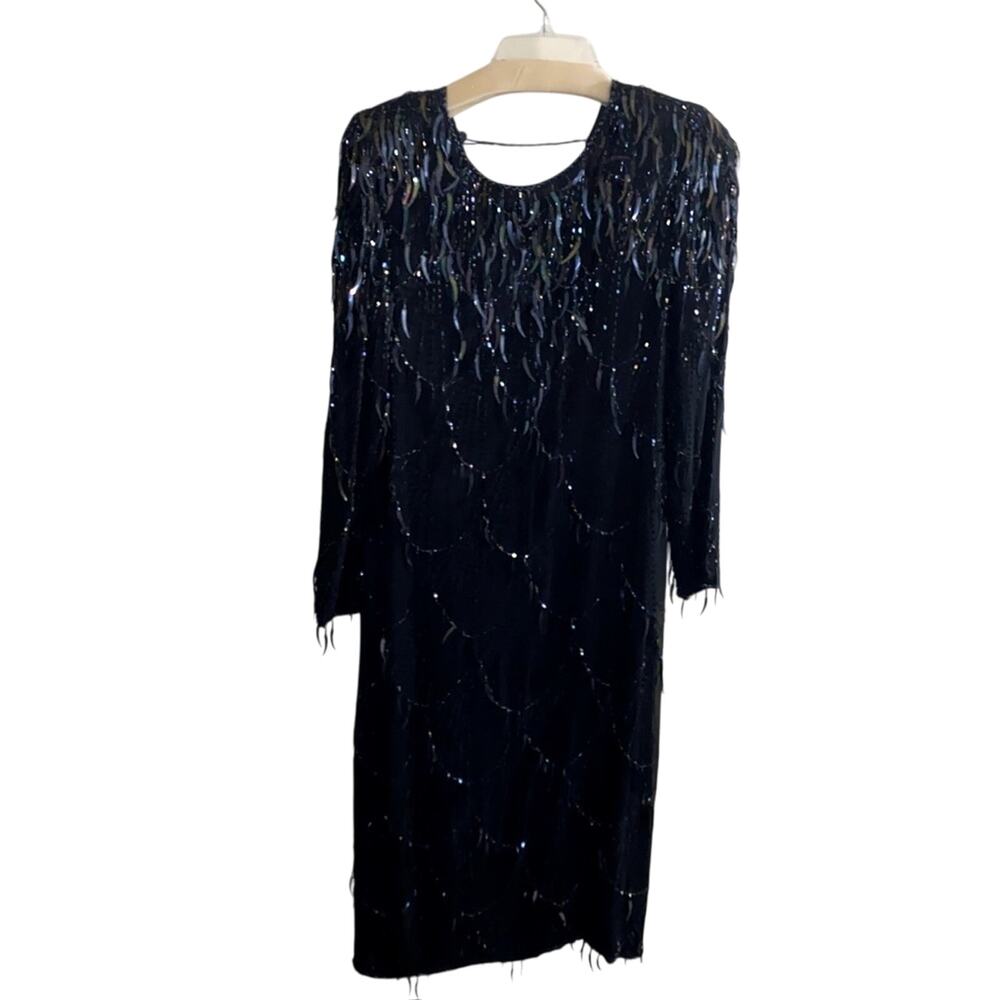 VNTG CHAMPS ELYSEES silk beaded ball gown M